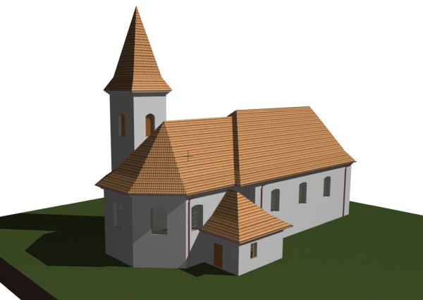 2015 Střecha kostela, Krásná Lípa u Šindelové